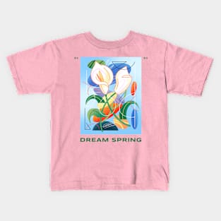 abstract surrealistic flower art Kids T-Shirt